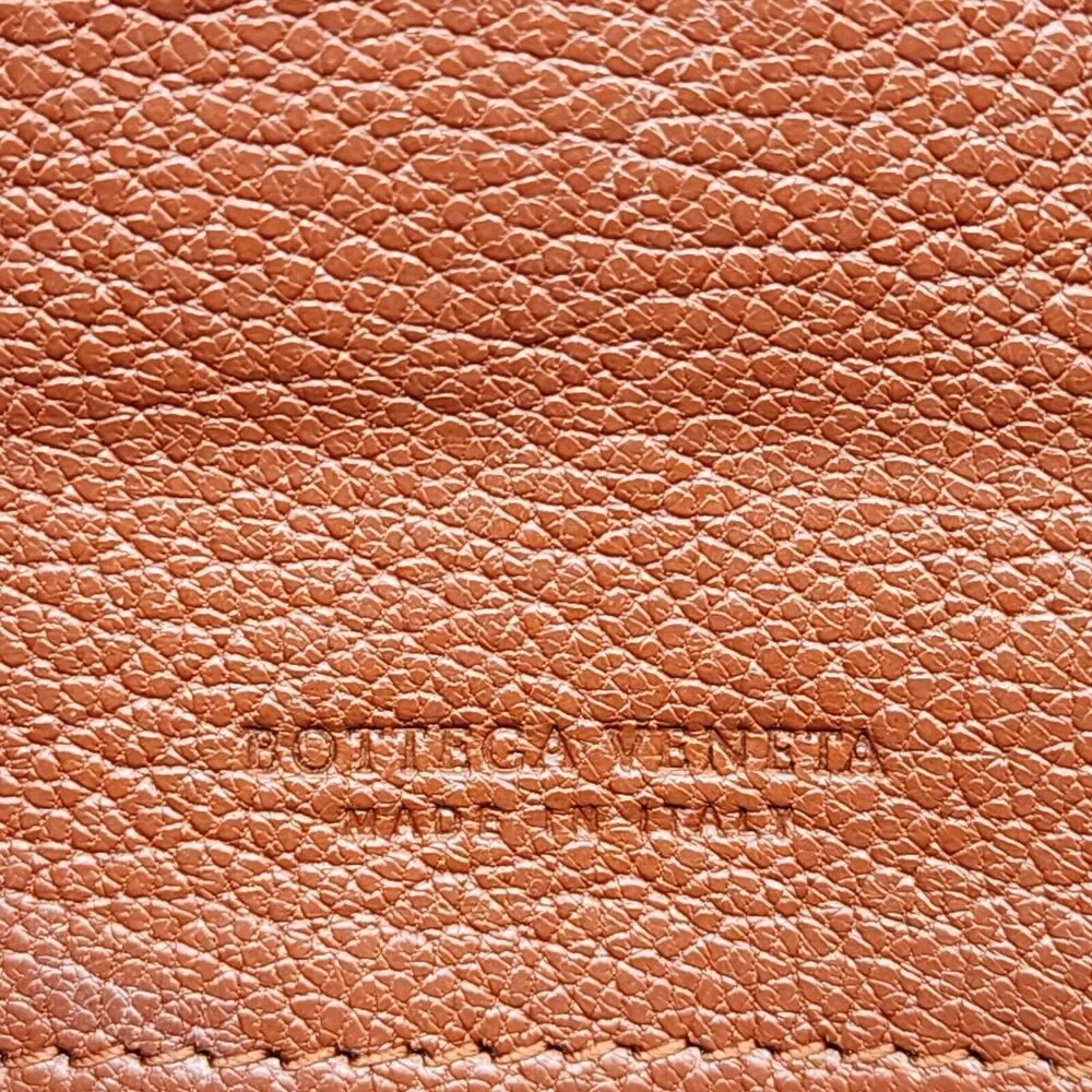 Bottega Veneta Intrecciato Unisex Leather Long Wallet 150509 Beige and Brown